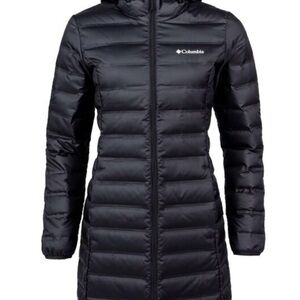 Columbia Black Puffer Coat with Water-Resistant Finish
